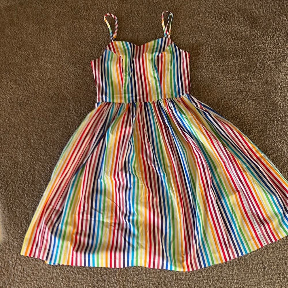 M Unique Vintage Pinup Rainbow dress
